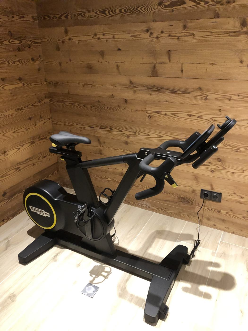 Connected bike in the fitness room