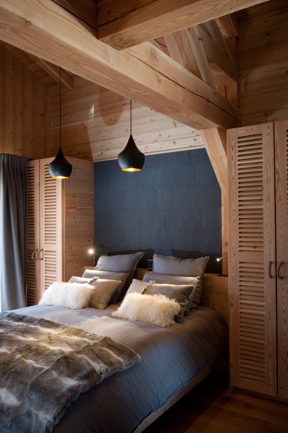 Master bedroom under the timber frame